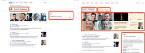 Poor Knowledge Panel on the left - Rich Knowledge Panel + Knowledge Cards on the right